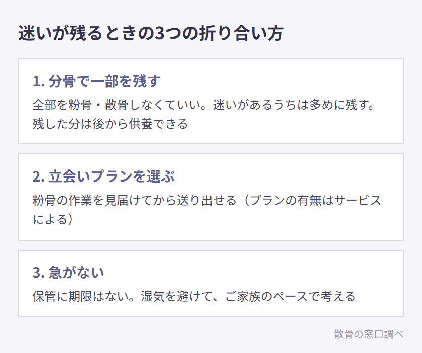 迷いが残るときの3つの折り合い方
